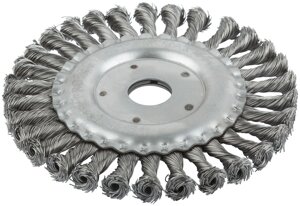 Корщетка, тип "колесо", посадочный диаметр 22,2 мм, стальная витая проволока 150 мм