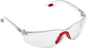 Защитные прозрачные очки ЗУБР СПЕКТР 3 широкая монолинза, открытого типа