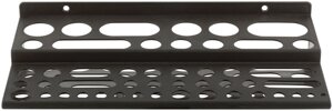 Полка для инструмента пластиковая "мини" черная, 48 отверстий, 300х150 мм
