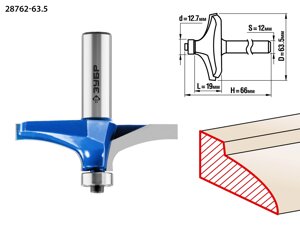 ЗУБР 63.5 x 19 мм, радиус 0 мм, фреза фигирейная №3, Профессионал (28762-63.5)