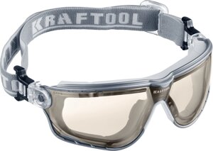 Солнцезащитные прозрачные антибликовые очки KRAFTOOL ASTRO, линза с антибликовым покрытием, открытого типа с непрямой