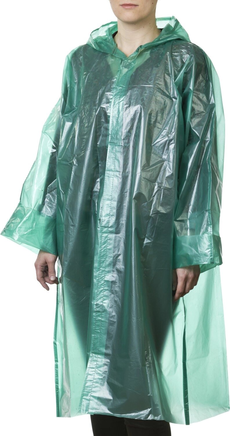 Плащ-дождевик STAYER 11610, полиэтиленовый, зеленый цвет, универсальный размер S-XL от компании ТД МЕЛОЧевка (товары для дома от метизов до картриджей) - фото 1