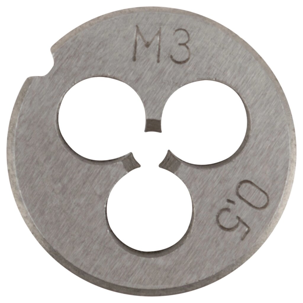 Плашка метрическая, легированная сталь  М3х0,5 мм от компании ТД МЕЛОЧевка (товары для дома от метизов до картриджей) - фото 1