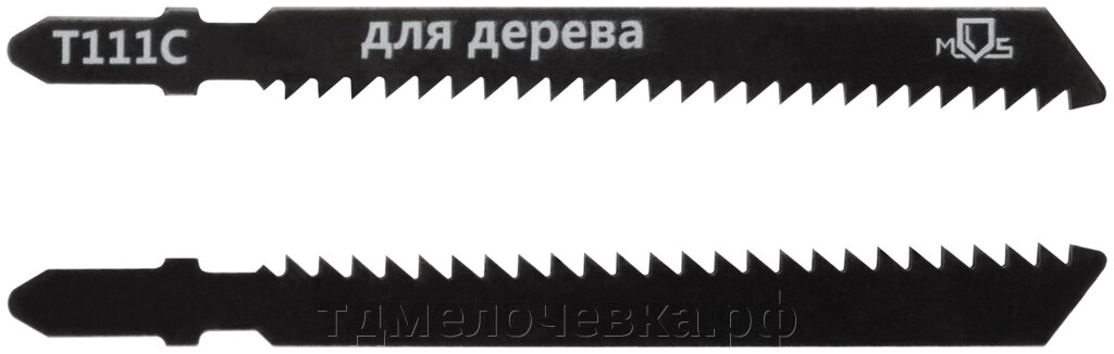 Полотна для эл. лобзика, Т111С, по дереву, HCS, 100 мм,  2 шт. от компании ТД МЕЛОЧевка (товары для дома от метизов до картриджей) - фото 1