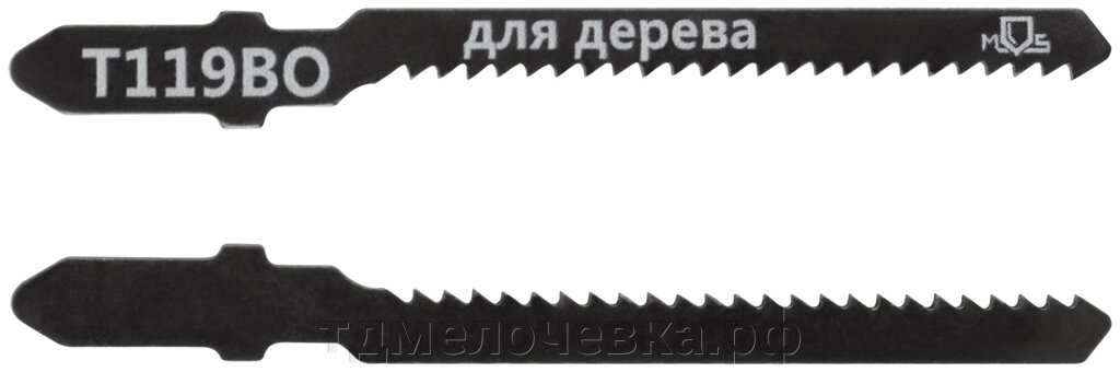 Полотна для эл. лобзика, Т119ВО, по дереву, HCS, 75 мм,  2 шт. от компании ТД МЕЛОЧевка (товары для дома от метизов до картриджей) - фото 1