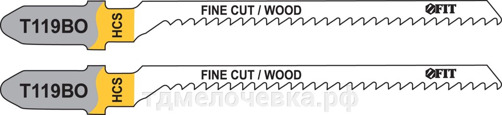 Полотна по дереву, HCS, фрезерованные, волнистые зубья, 82/56/2 мм (Т119ВО), 2 шт. от компании ТД МЕЛОЧевка (товары для дома от метизов до картриджей) - фото 1