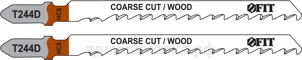 Полотна по дереву, HCS, разведенные, шлифованные зубья 100/74/4,2 мм (T244D), 2 шт. от компании ТД МЕЛОЧевка (товары для дома от метизов до картриджей) - фото 1