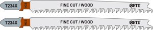 Полотна по дереву, HCS, шлифованные под свободным углом зубья, 116/91 мм, переменный шаг (T234X), 2 шт.