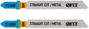 Полотна по металлу, Bimetal, фрезерованные, волнистые зубья, 76/51/0,8 мм (T118GF), 2 шт.
