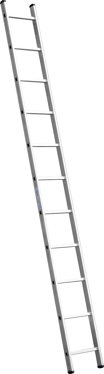 Приставная лестница СИБИН, односекционная, алюминиевая, 11 ступеней, высота 307 см от компании ТД МЕЛОЧевка (товары для дома от метизов до картриджей) - фото 1