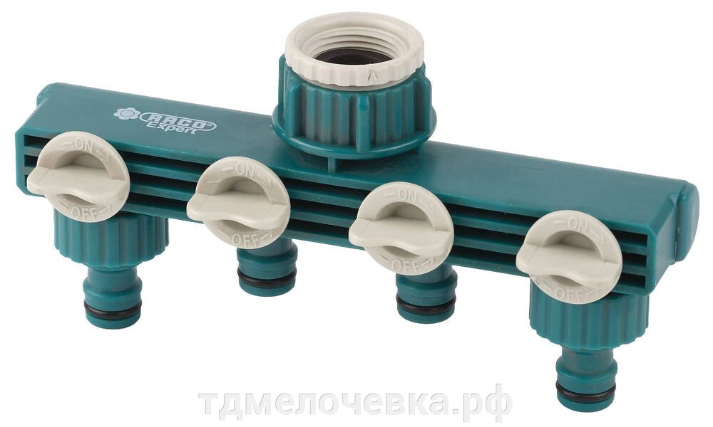 RACO ORIGINAL, 3/4″ - 1″, четырехканальный, с внутренней резьбой, поливочный распределитель (4250-55257C) от компании ТД МЕЛОЧевка (товары для дома от метизов до картриджей) - фото 1