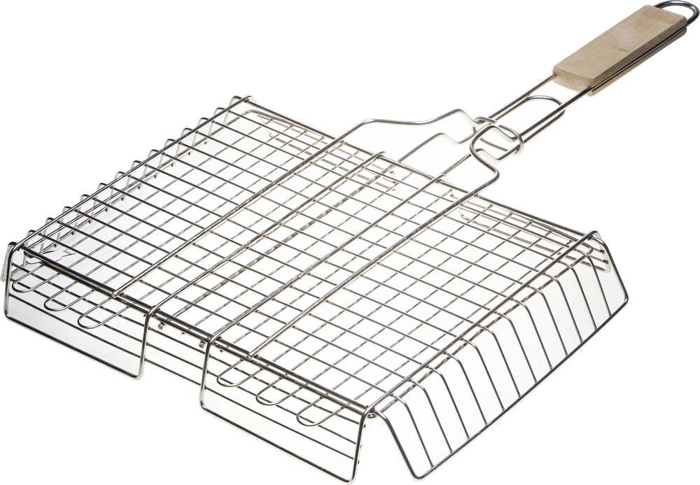 Решетка-гриль GRINDA ″BARBECUE″, объемная, нержавеющая сталь, 340х260мм от компании ТД МЕЛОЧевка (товары для дома от метизов до картриджей) - фото 1