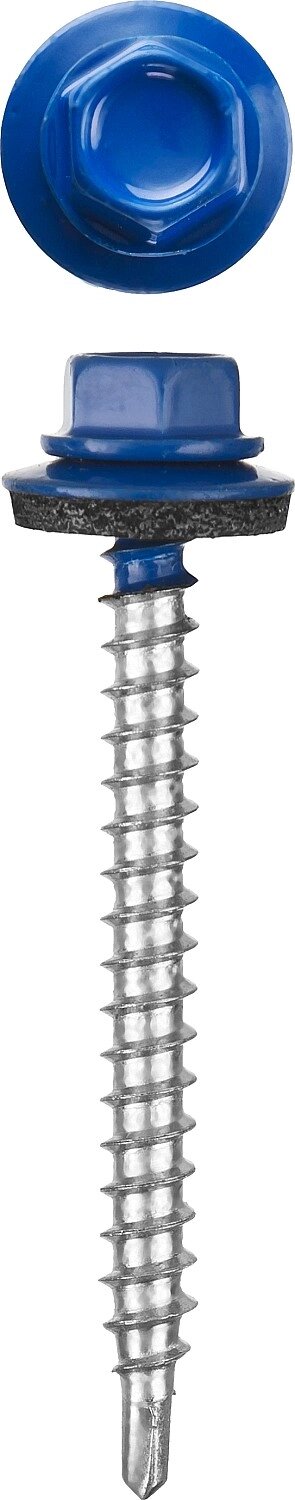 Саморезы СКД кровельные, RAL 5005 синий насыщенный, 51 х 4.8 мм, 1 200 шт, для деревянной обрешетки, STAYER от компании ТД МЕЛОЧевка (товары для дома от метизов до картриджей) - фото 1