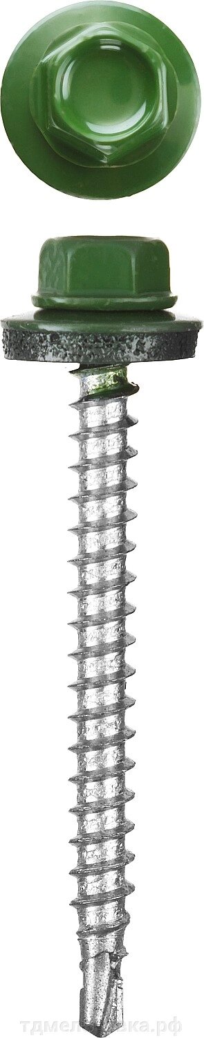 Саморезы СКМ кровельные, RAL 6002 зеленый лист, 25 x 5.5 мм, 1 800 шт, для металлических конструкций, STAYER от компании ТД МЕЛОЧевка (товары для дома от метизов до картриджей) - фото 1