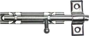 Шпингалет накладной ″3Т-12″ стальной, покрытие белый цинк, 80мм