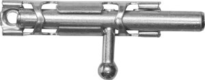 Шпингалет накладной стальной ″ЗТ-19305″малый, покрытие белый цинк, 65мм