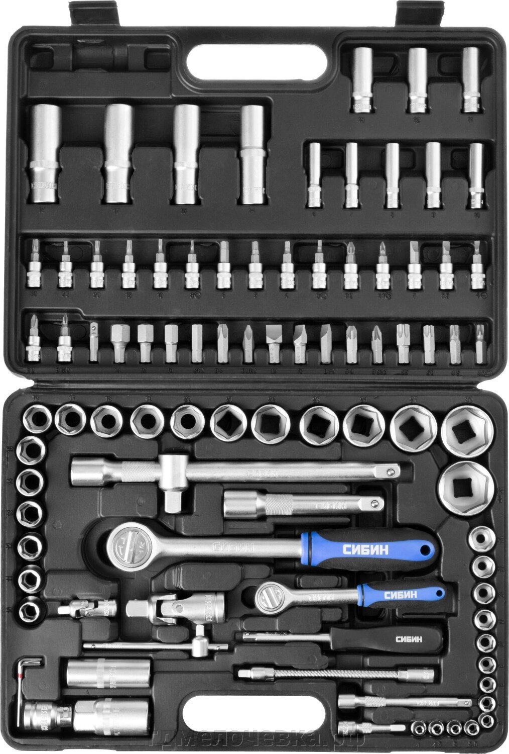 СИБИН 94 предм., (1/2″+1/4″), универсальный набор инструмента (27765-H94) от компании ТД МЕЛОЧевка (товары для дома от метизов до картриджей) - фото 1