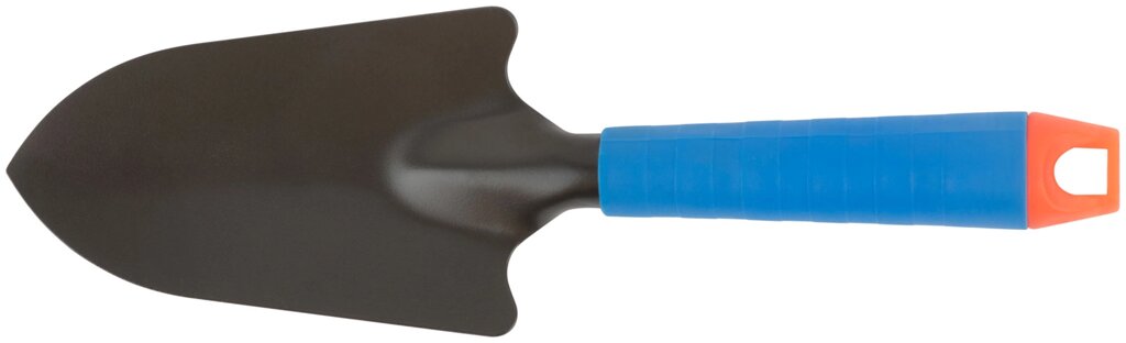Совок посадочный широкий, синяя пластиковая ручка 280 мм от компании ТД МЕЛОЧевка (товары для дома от метизов до картриджей) - фото 1