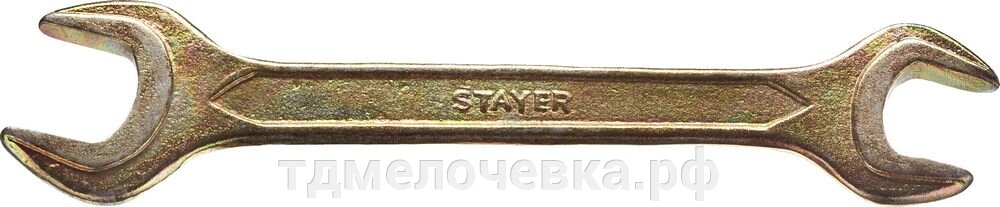 STAYER 17 x 19 мм, рожковый гаечный ключ (27038-17-19) от компании ТД МЕЛОЧевка (товары для дома от метизов до картриджей) - фото 1