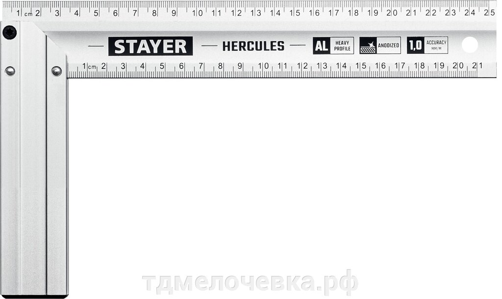 STAYER 250 мм, жесткий столярный угольник, Professional (3432-25) от компании ТД МЕЛОЧевка (товары для дома от метизов до картриджей) - фото 1