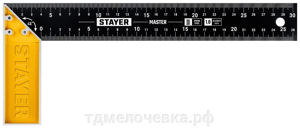 STAYER 300 мм, столярный угольник (3430-30) от компании ТД МЕЛОЧевка (товары для дома от метизов до картриджей) - фото 1