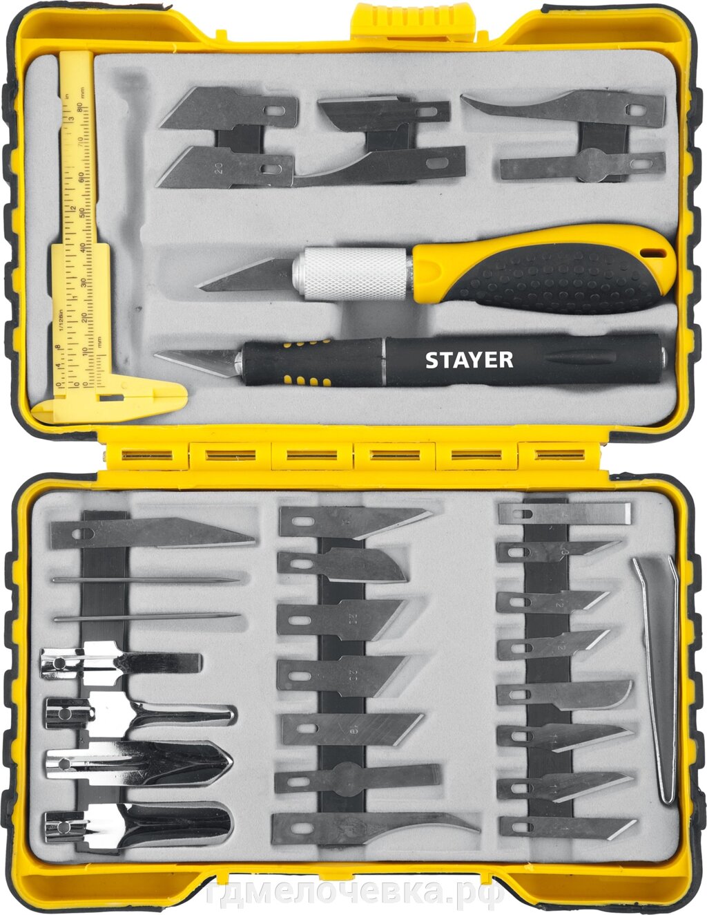 STAYER 33 предм, набор резцов, Professional (1831-H33) от компании ТД МЕЛОЧевка (товары для дома от метизов до картриджей) - фото 1