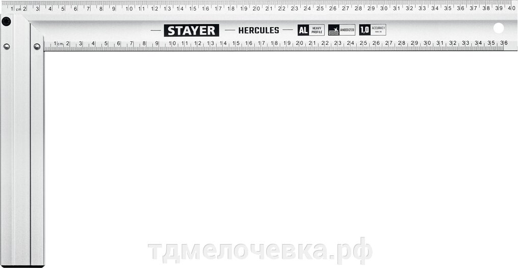 STAYER 400 мм, жесткий столярный угольник, Professional (3432-40) от компании ТД МЕЛОЧевка (товары для дома от метизов до картриджей) - фото 1