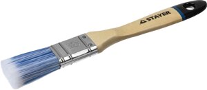 STAYER AQUA, 25 мм, 1″искусственная щетина, деревянная ручка для воднодисперсионных и акриловых ЛКМ, плоская кисть