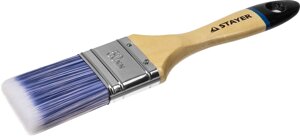 STAYER AQUA, 50 мм, 2″искусственная щетина, деревянная ручка для воднодисперсионных и акриловых ЛКМ, плоская кисть