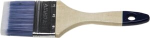 STAYER AQUA, 75 мм, 3″искусственная щетина, деревянная ручка, для воднодисперсионных и акриловых ЛКМ, плоская кисть