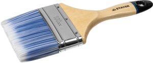 STAYER AQUA - EURO, 100 мм, 4″искусственная щетина, деревянная ручка для воднодисперсионных и акриловых ЛКМ, плоская