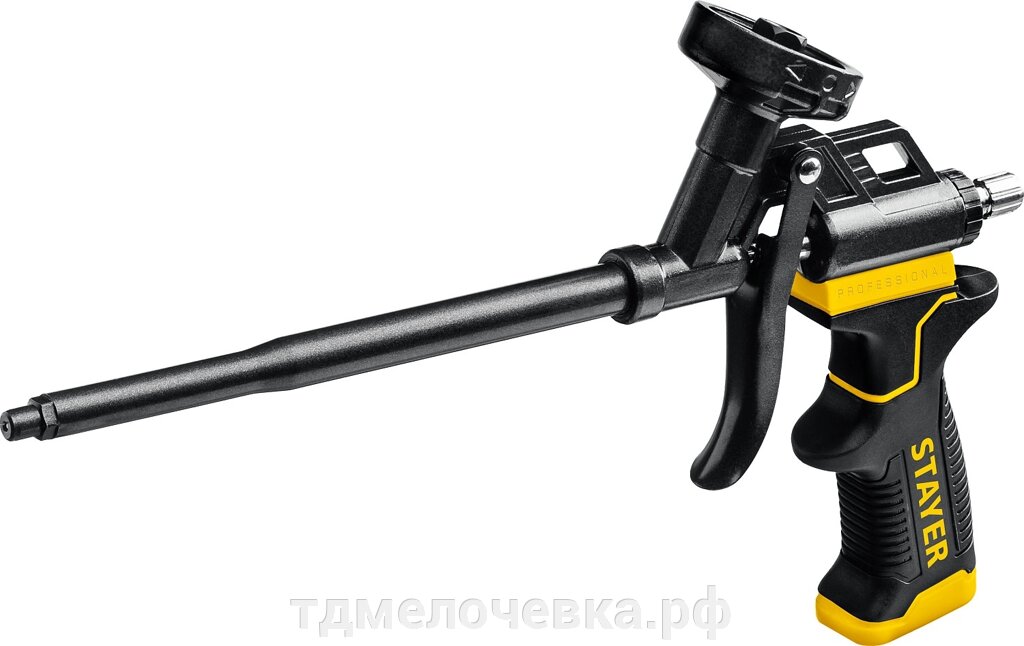 STAYER Black PRO, тефлоновый пистолет для монтажной пены, Professional (06862) от компании ТД МЕЛОЧевка (товары для дома от метизов до картриджей) - фото 1