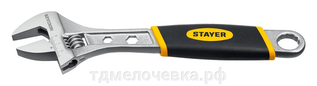 STAYER Chromax, 200/25 мм, разводной ключ, Professional (27262-20) от компании ТД МЕЛОЧевка (товары для дома от метизов до картриджей) - фото 1