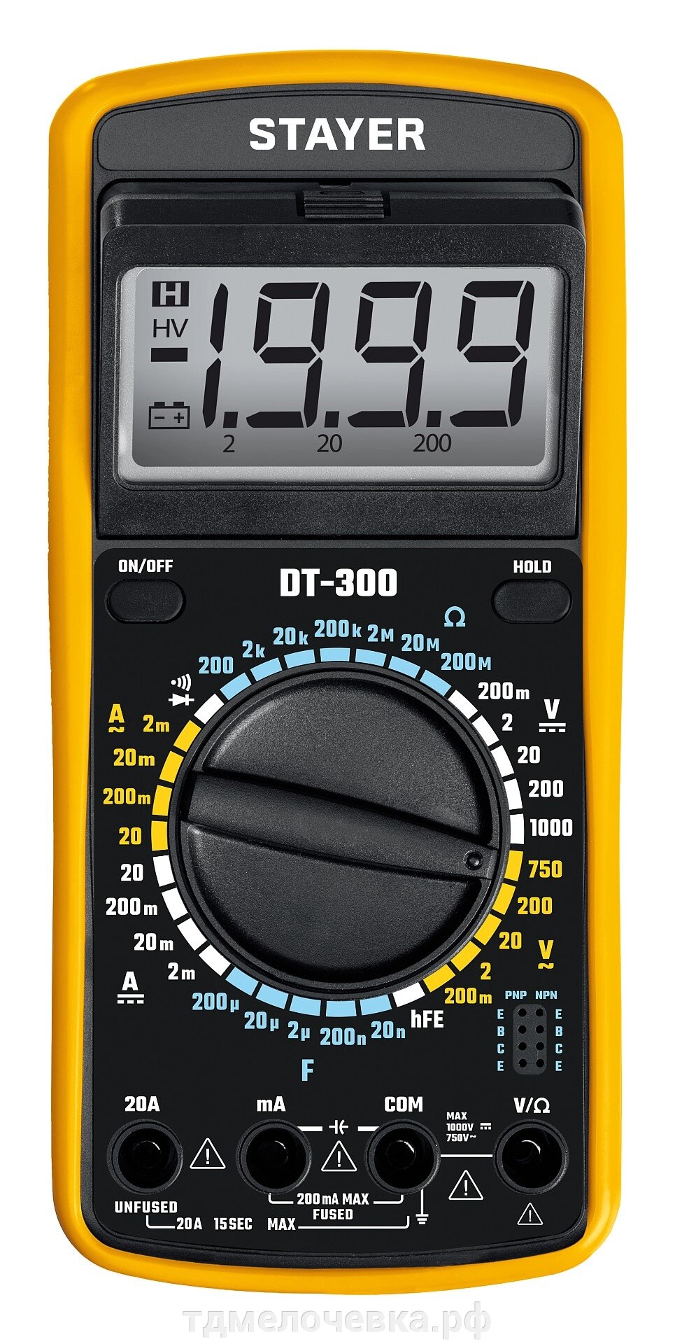 STAYER DT-300 Цифровой мультиметр (45321) от компании ТД МЕЛОЧевка (товары для дома от метизов до картриджей) - фото 1