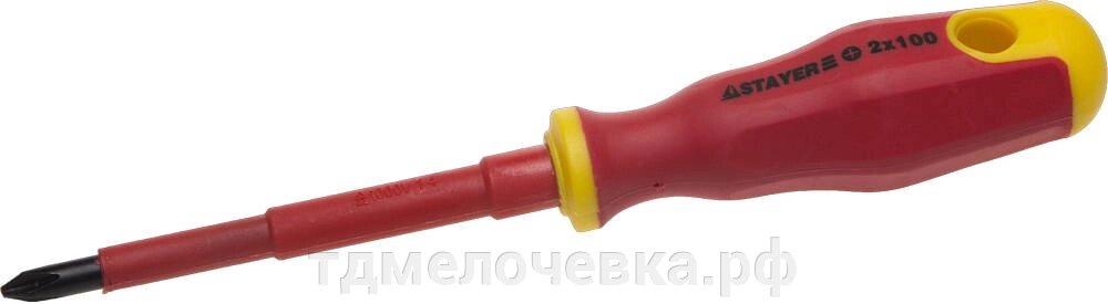 STAYER Electro, PH2 х 100 мм, диэлектрическая отвертка, Professional (25142-2-10) от компании ТД МЕЛОЧевка (товары для дома от метизов до картриджей) - фото 1