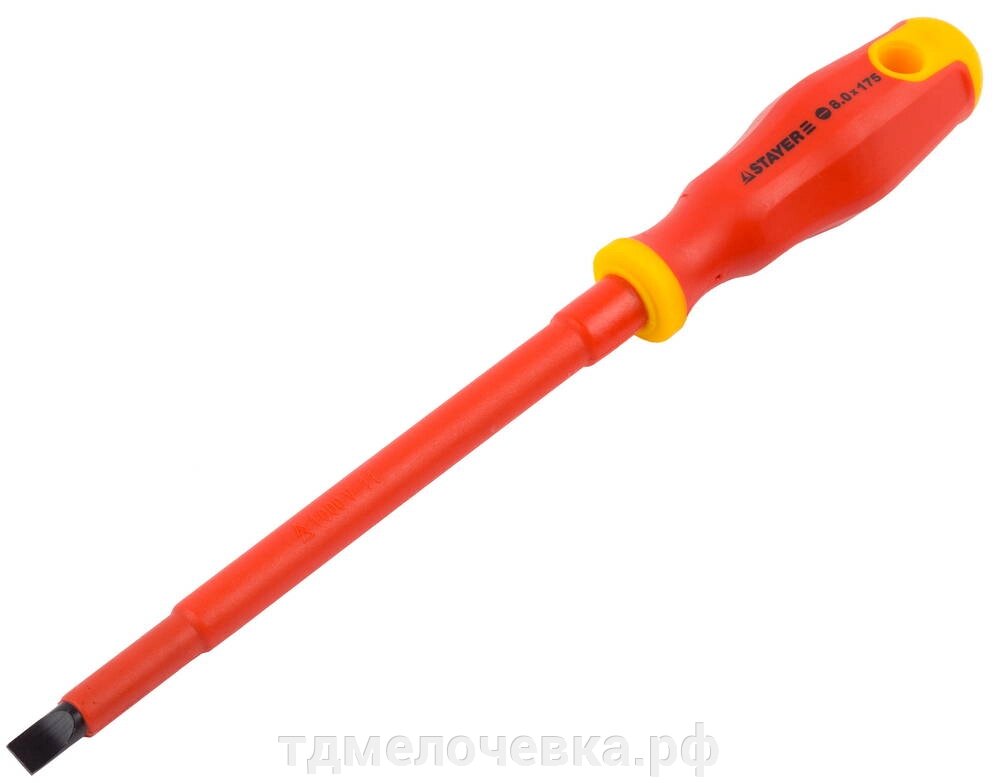 STAYER Electro, SL8 х 175 мм, диэлектрическая отвертка, Professional (25141-08-17) от компании ТД МЕЛОЧевка (товары для дома от метизов до картриджей) - фото 1