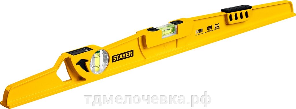 STAYER HARD, 600 мм, с зеркальным глазком, литой уровень, Professional (3483-060) от компании ТД МЕЛОЧевка (товары для дома от метизов до картриджей) - фото 1