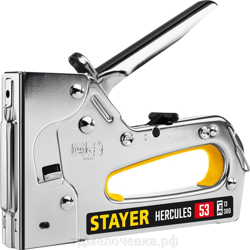 STAYER HERCULES-53, тип 53 (A/10/JT21) 23GA (6 - 14 мм)/13/300, стальной рессорный степлер, Professional (31519) от компании ТД МЕЛОЧевка (товары для дома от метизов до картриджей) - фото 1