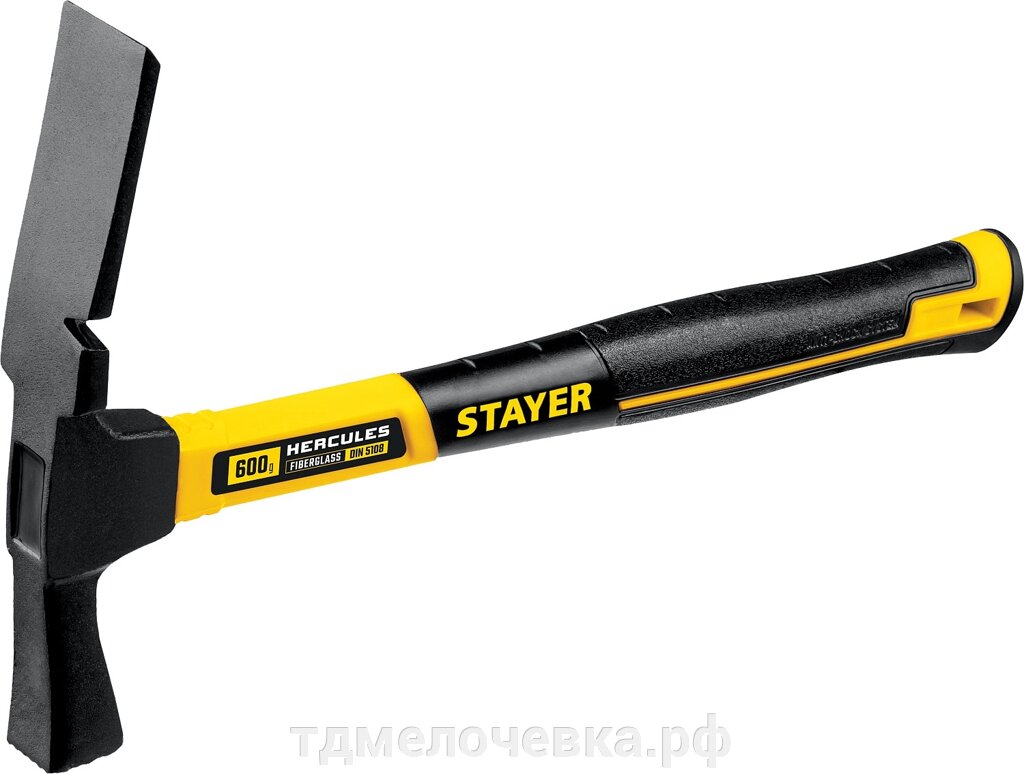 STAYER Hercules, 600 г, молоток каменщика с фиберглассовой рукояткой, Professional (20161) от компании ТД МЕЛОЧевка (товары для дома от метизов до картриджей) - фото 1