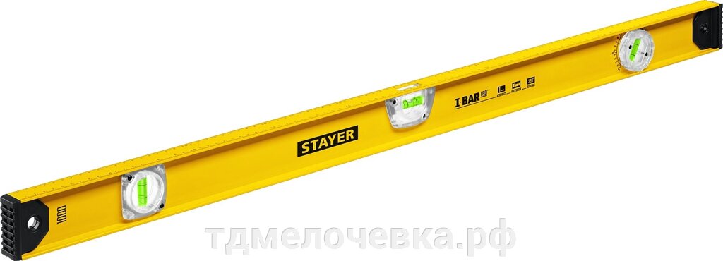 STAYER I-Bar 180, 1000 мм, двутавровый, уровень с поворотным глазком (3470-100) от компании ТД МЕЛОЧевка (товары для дома от метизов до картриджей) - фото 1