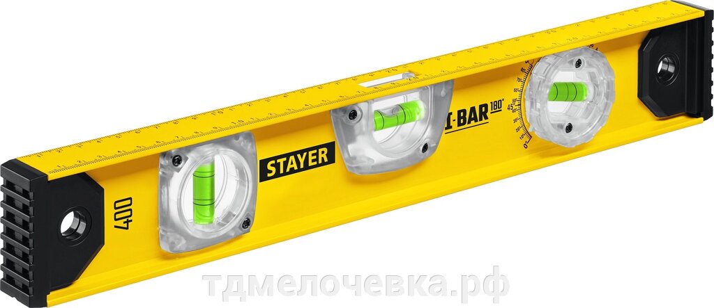 STAYER I-Bar 180, 400 мм, двутавровый, уровень с поворотным глазком (3470-040) от компании ТД МЕЛОЧевка (товары для дома от метизов до картриджей) - фото 1