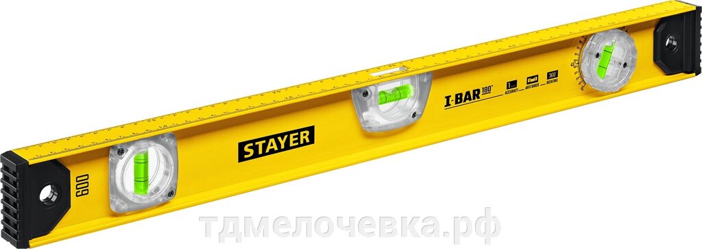 STAYER I-Bar 180, 600 мм, двутавровый, уровень с поворотным глазком (3470-060) от компании ТД МЕЛОЧевка (товары для дома от метизов до картриджей) - фото 1