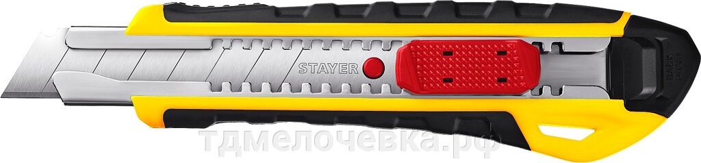 STAYER KS-18A, 18 мм, нож с автостопом, Professional (0916) от компании ТД МЕЛОЧевка (товары для дома от метизов до картриджей) - фото 1