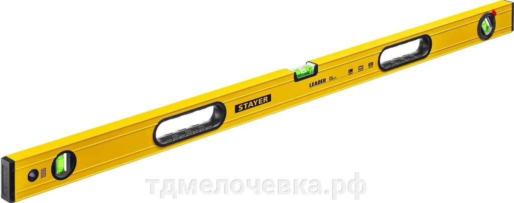 STAYER LEADER, 1000 мм, усиленный профиль, уровень с поворотным глазком (3466-100) от компании ТД МЕЛОЧевка (товары для дома от метизов до картриджей) - фото 1