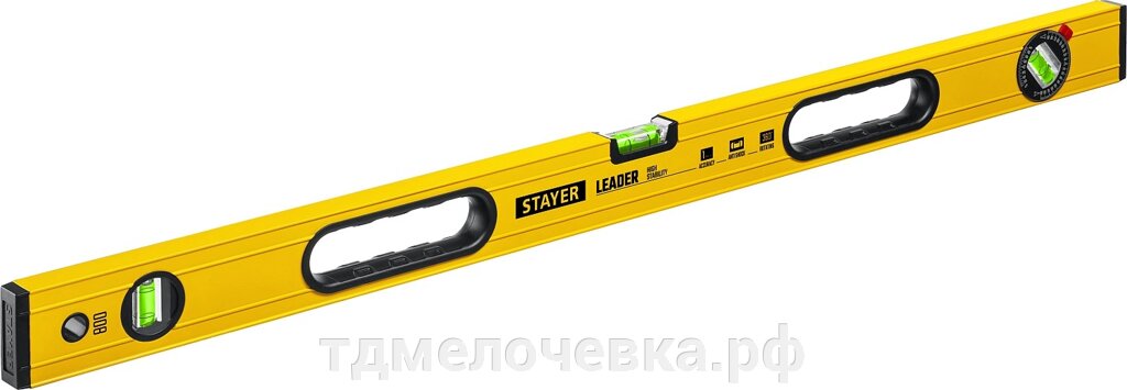 STAYER LEADER, 800 мм, усиленный профиль, уровень с поворотным глазком (3466-080) от компании ТД МЕЛОЧевка (товары для дома от метизов до картриджей) - фото 1