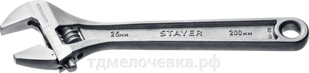 STAYER MAX-Force, 200/25 мм, разводной ключ (2725-20) от компании ТД МЕЛОЧевка (товары для дома от метизов до картриджей) - фото 1