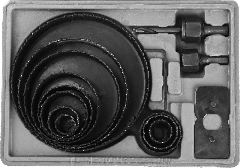 STAYER Maxcut, 12 шт, 19-127 мм, набор кольцевых коронок по дереву (29600-H15) от компании ТД МЕЛОЧевка (товары для дома от метизов до картриджей) - фото 1