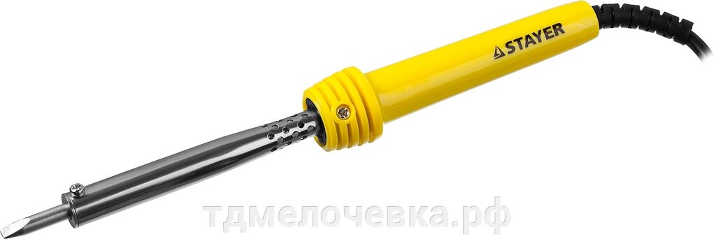 STAYER MAXTerm, 60 Вт, клин, электропаяльник с пластиковой рукояткой (55305-60) от компании ТД МЕЛОЧевка (товары для дома от метизов до картриджей) - фото 1