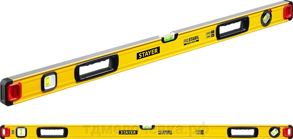 STAYER PRO STABIL, 1200 мм, усиленный профиль, уровень с поворотным глазком, Professional (3471-120) от компании ТД МЕЛОЧевка (товары для дома от метизов до картриджей) - фото 1