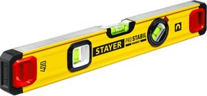 STAYER PRO STABIL, 400 мм, усиленный профиль, магнитный уровень с поворотным глазком, Professional (3480-040)